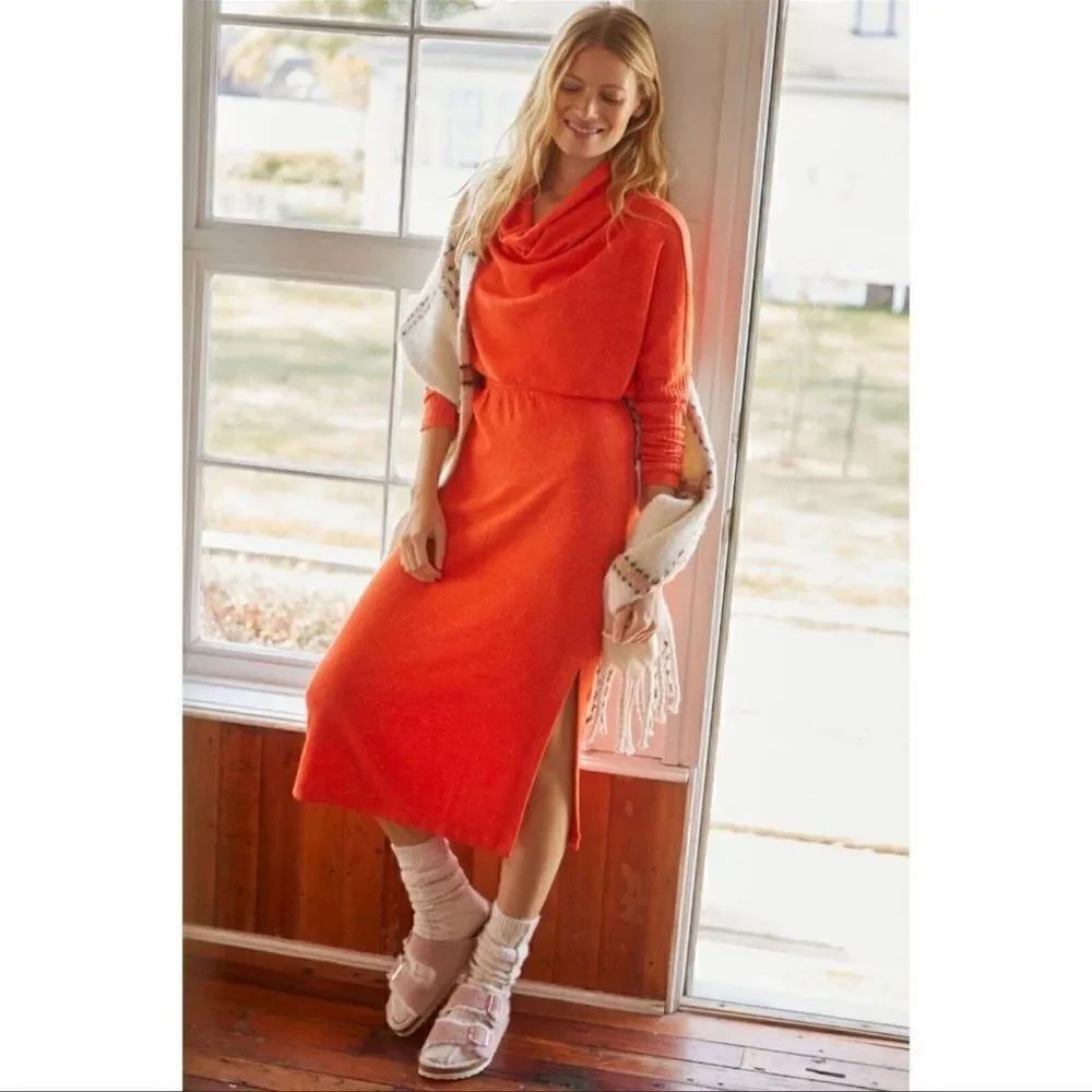 Anthropologie Daily Practice Draped Cowl Neck Maxi Dress
